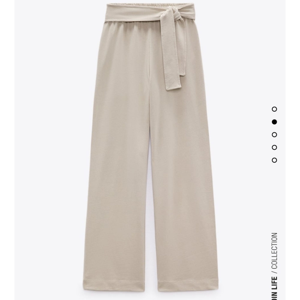 L￼SOFT WIDE LEG PANTS MINK Large